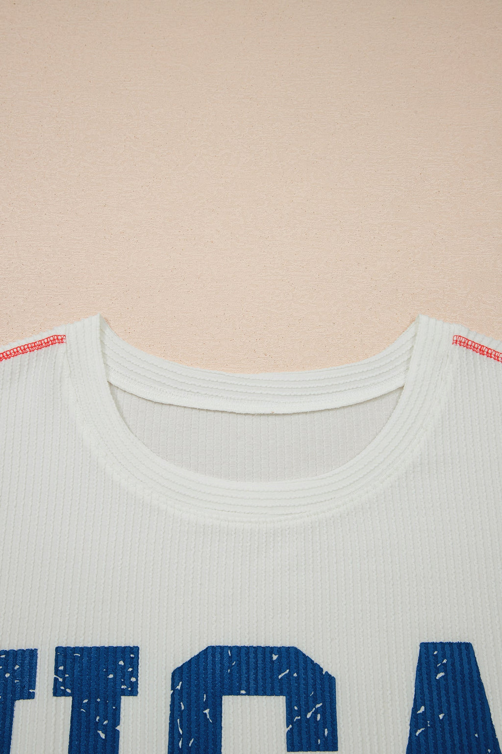 Plus Size USA Corded Knit Graphic T-Shirt