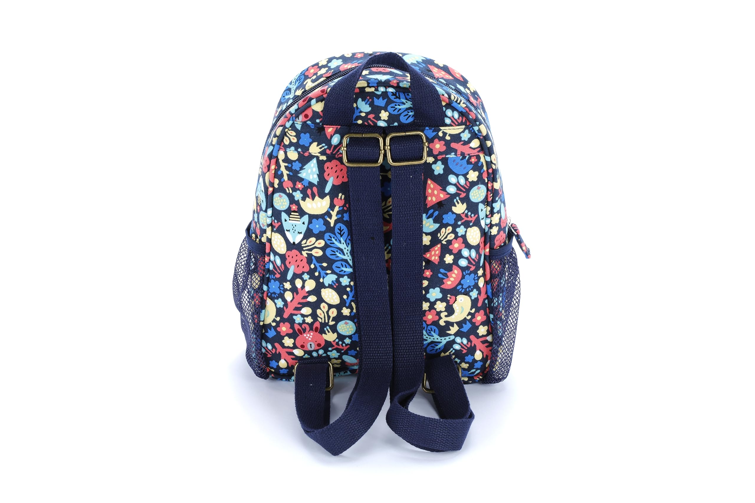 Toddler/Little Kids Forest Animals Mini-Size Backpack with Pockets- Fun Print, Practical Design- Navy