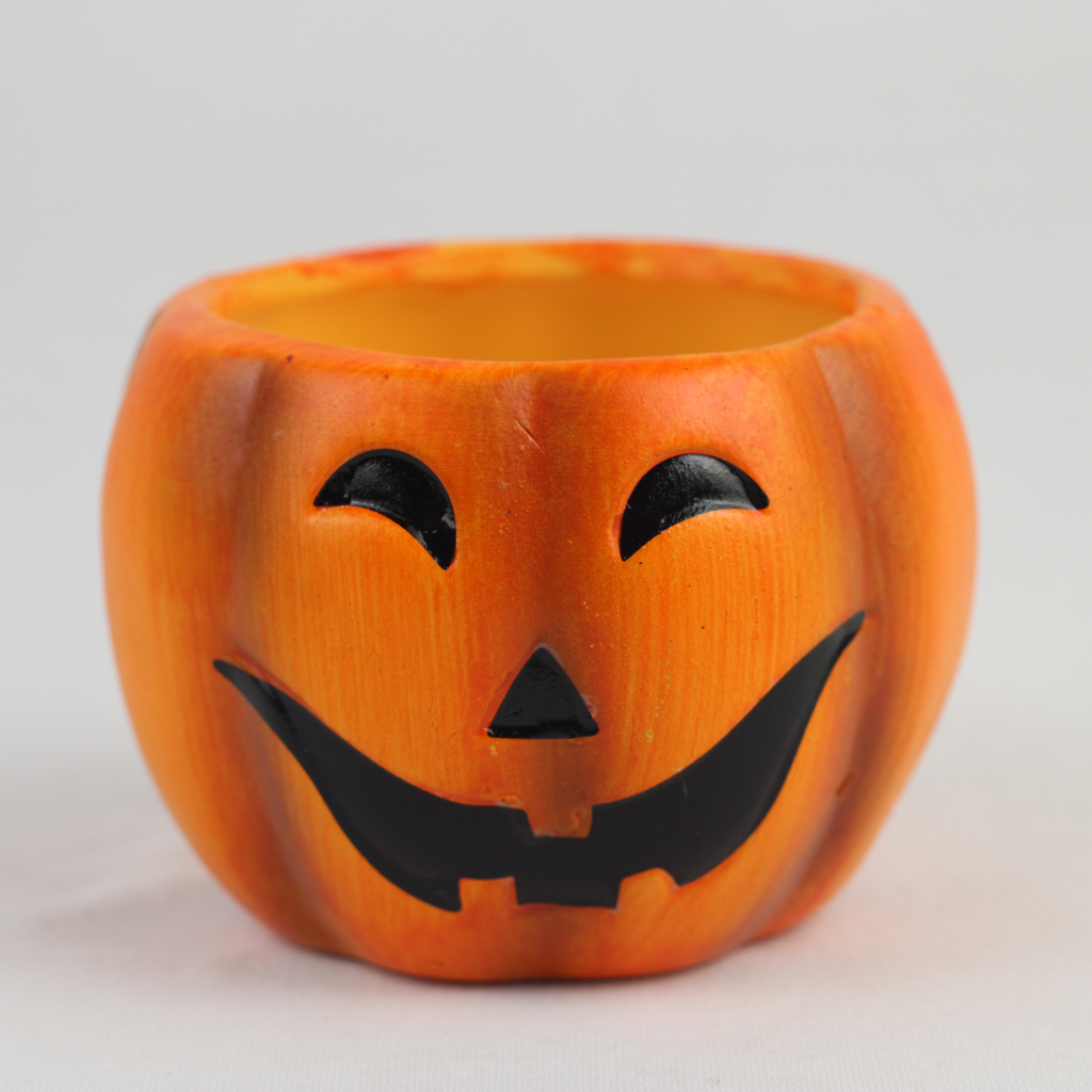 Halloween Pumpkin Candle Holder Set – 2-Piece Jack-O’-Lantern Ceramic Candles