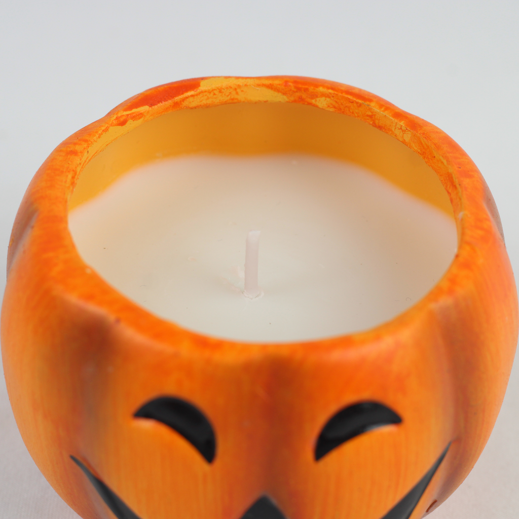 Halloween Pumpkin Candle Holder Set – 2-Piece Jack-O’-Lantern Ceramic Candles