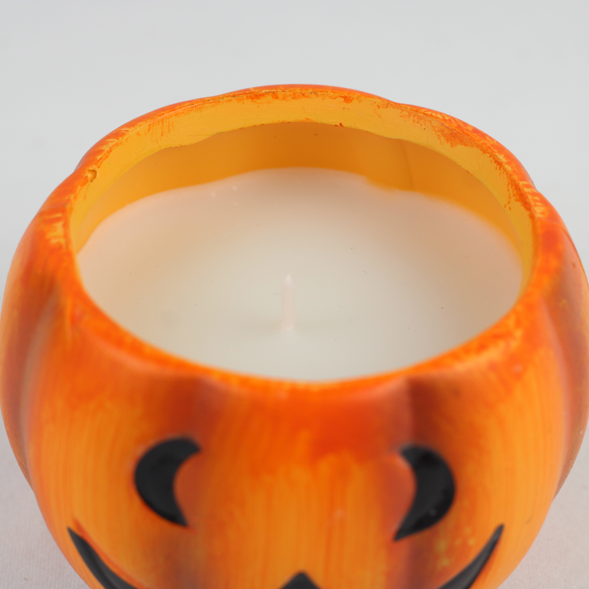 Halloween Pumpkin Candle Holder Set – 2-Piece Jack-O’-Lantern Ceramic Candles