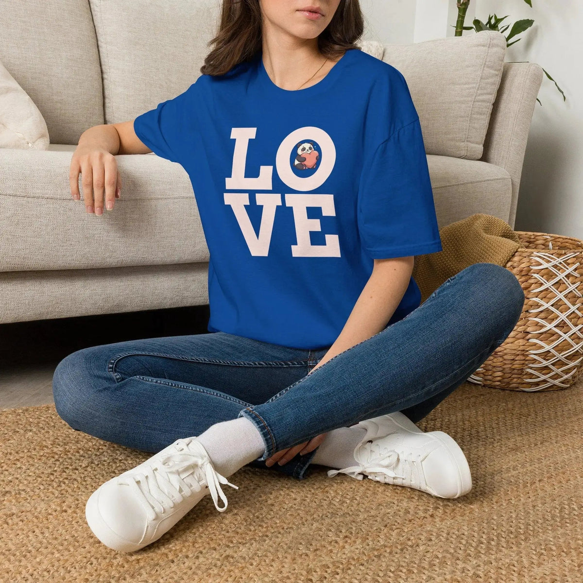 Love Panda T-Shirt — Cute Panda Holding Heart Graphic Tee