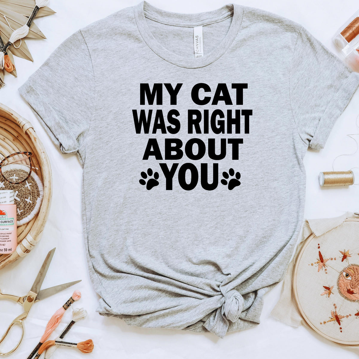 Funny Cat Shirt – Bella Canvas Tee | Cute Cat Mom Shirt Gift Ideas