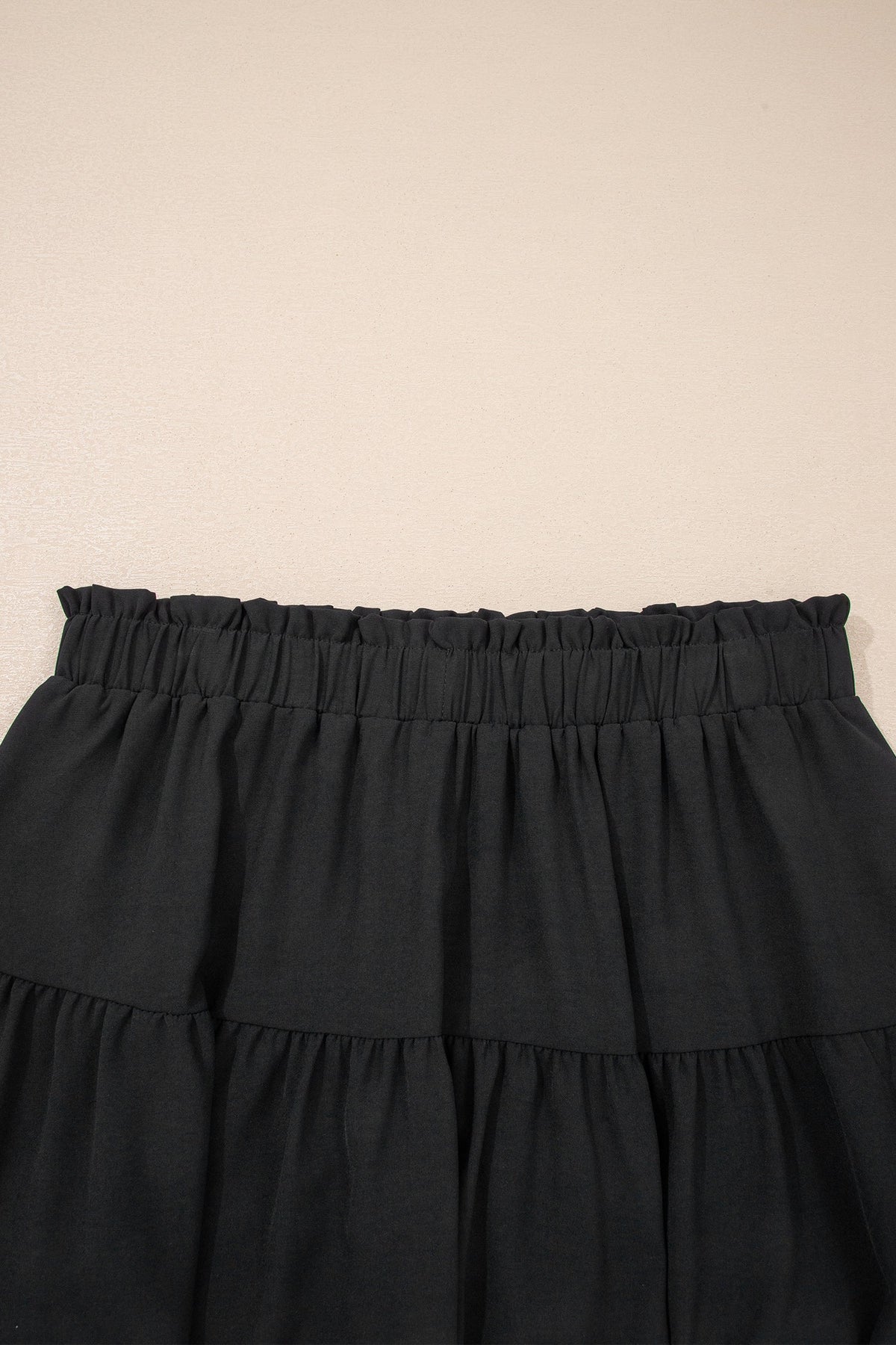 Plus Size Boho Frilled Elastic Waist Shorts