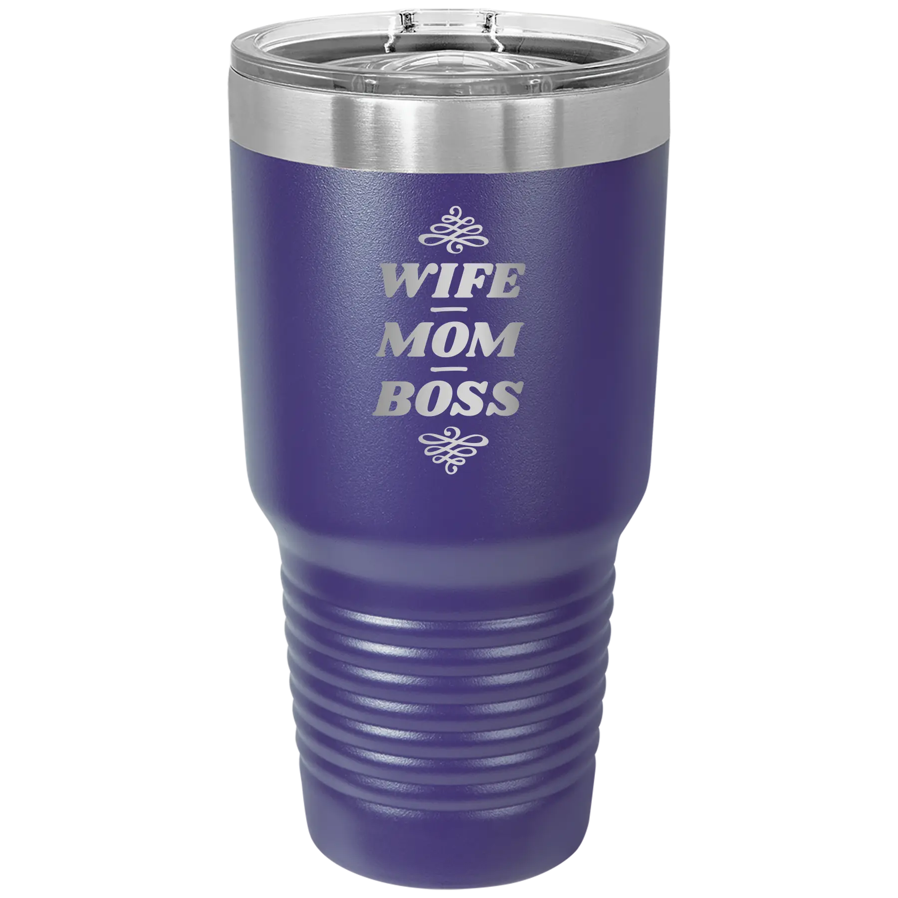 Wife Mom Boss 30 oz Tumbler | Purple