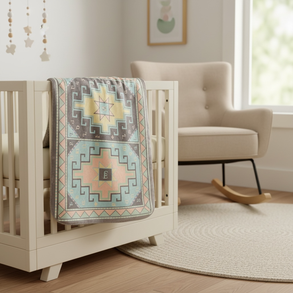 Armenian Alphabet Unisex Baby Blanket