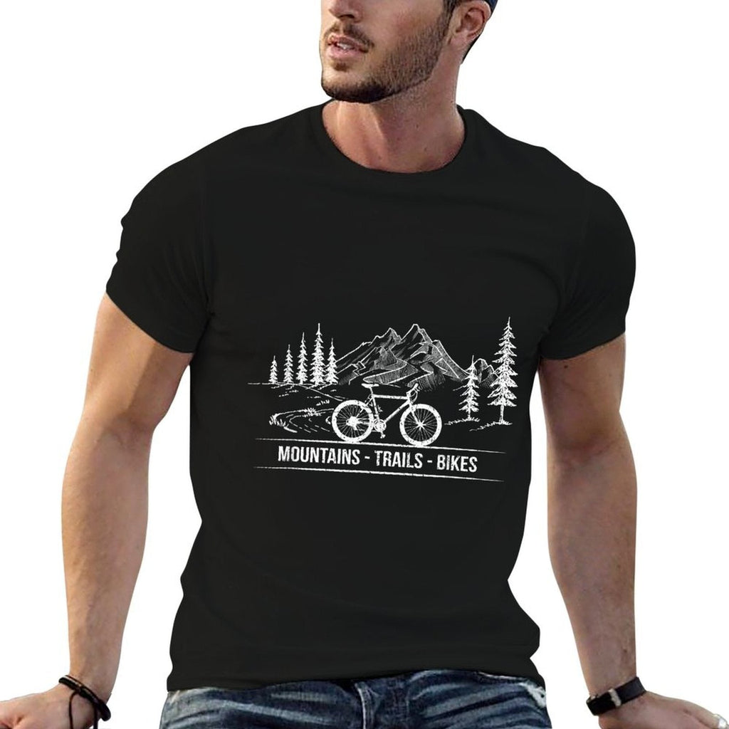 Mountain Trail Bikes - Cyclist Bike Rider Bicycle Riding  Moisture-wicking T-Shirt