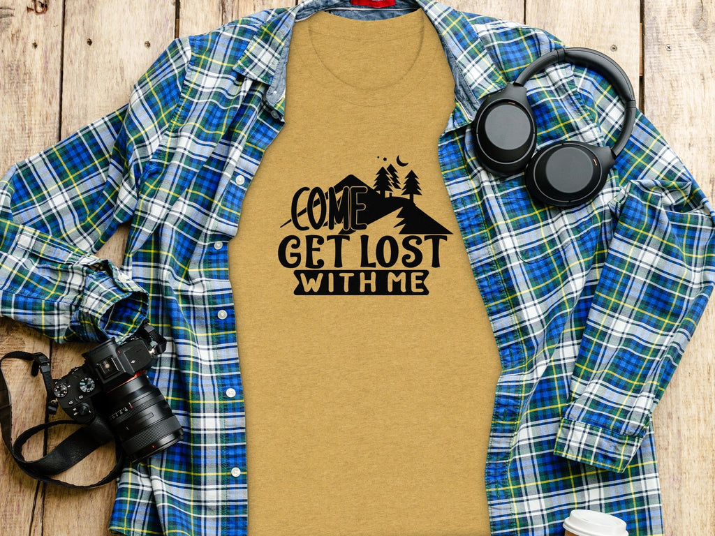 Come Get Lost With Me Mountains and Trees Graphic T-Shirt