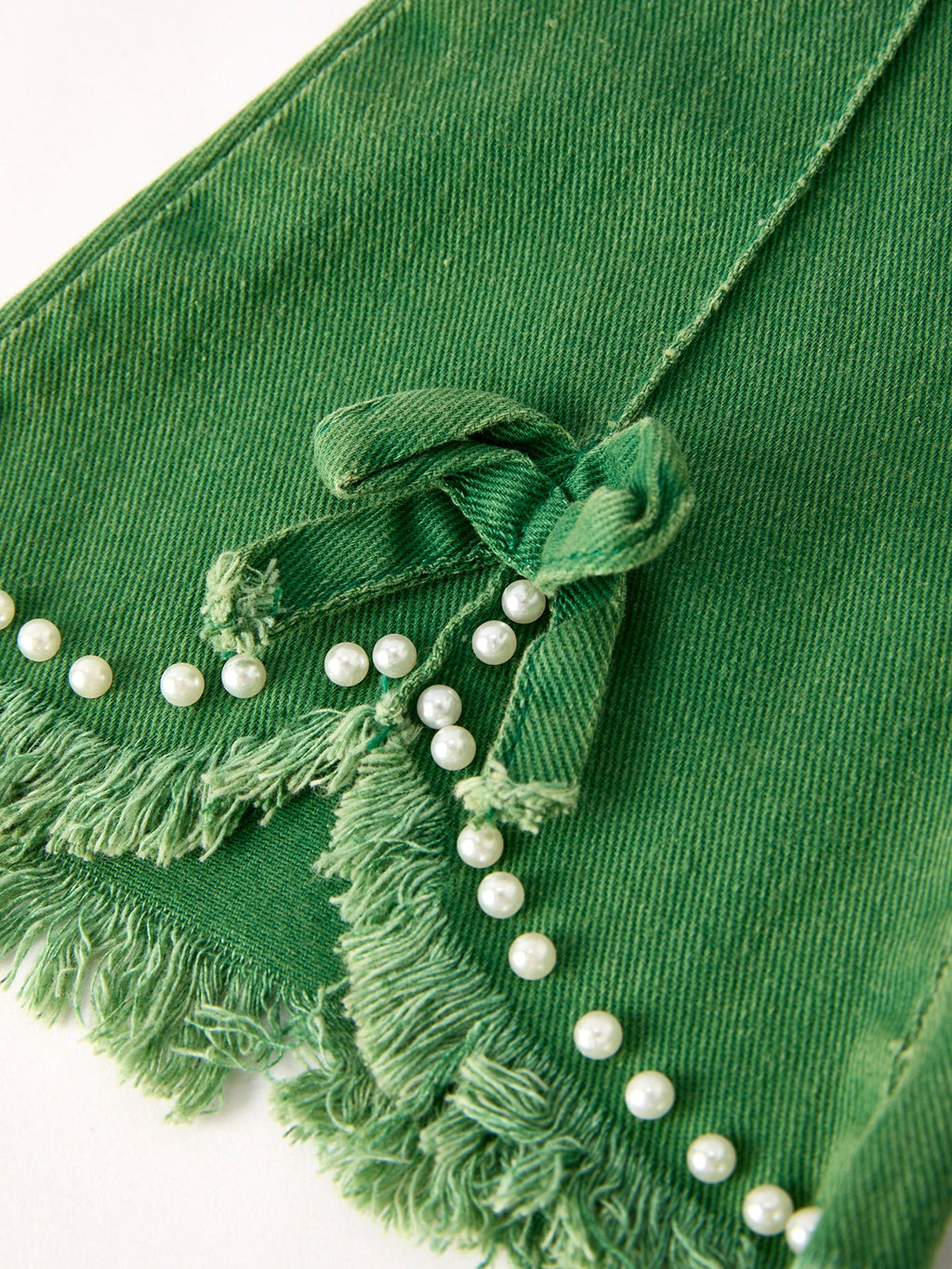 Green Flared Elastic Jeans