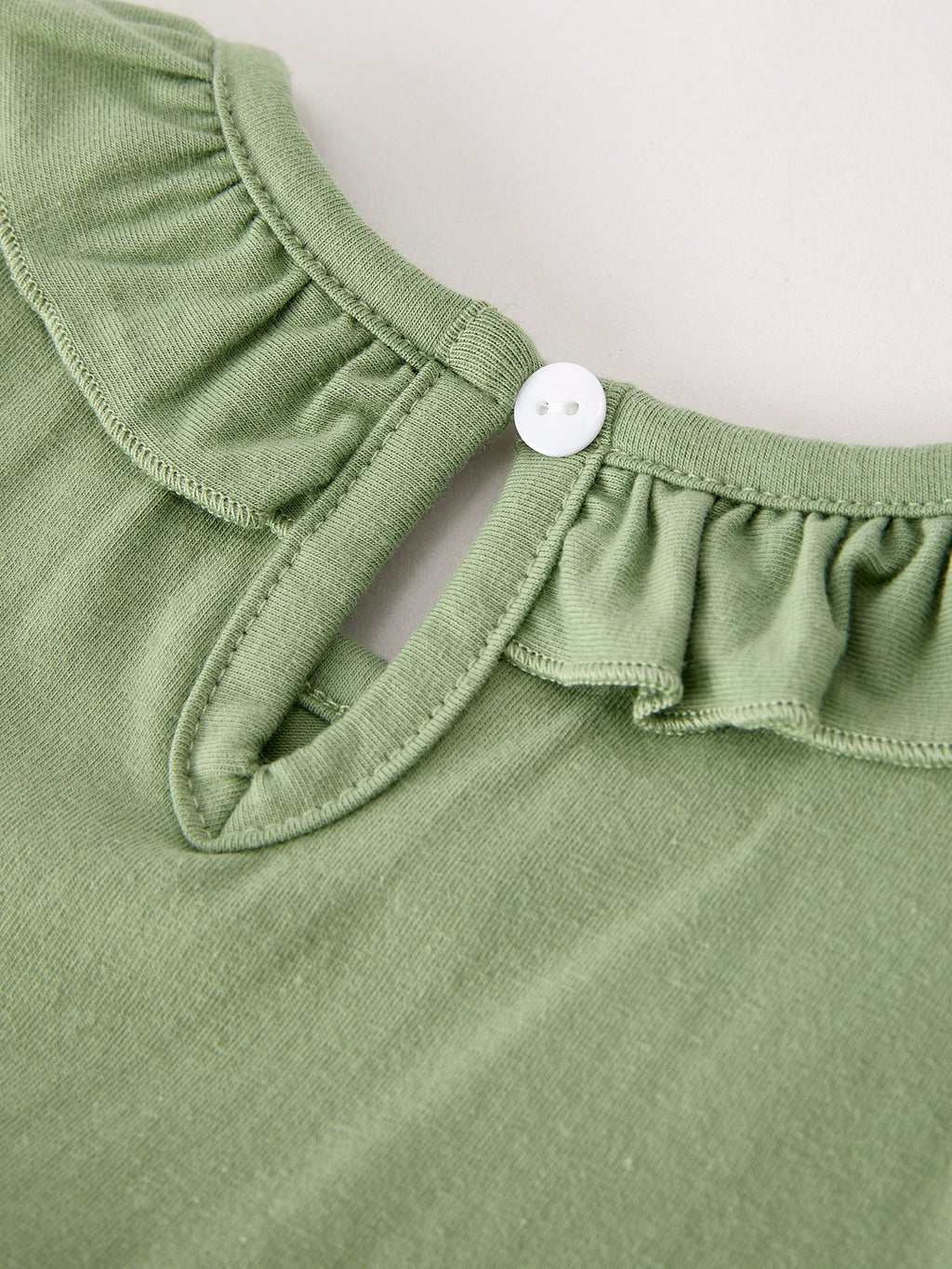 Fall Thanksgiving Chicken Smock Embroidered Green  Baby Girl Dress