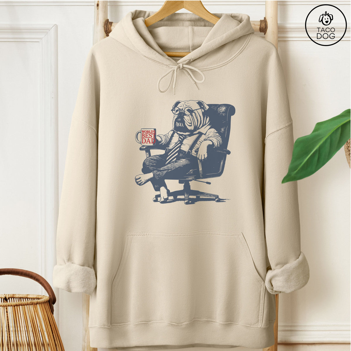English Bulldog World's Best Dad Mug Hoodie
