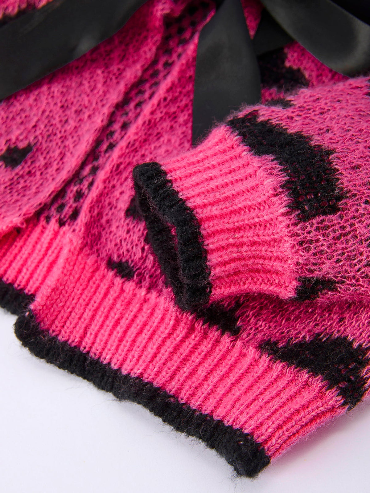 Fall Leopard Bow Girls Knit Cardigan