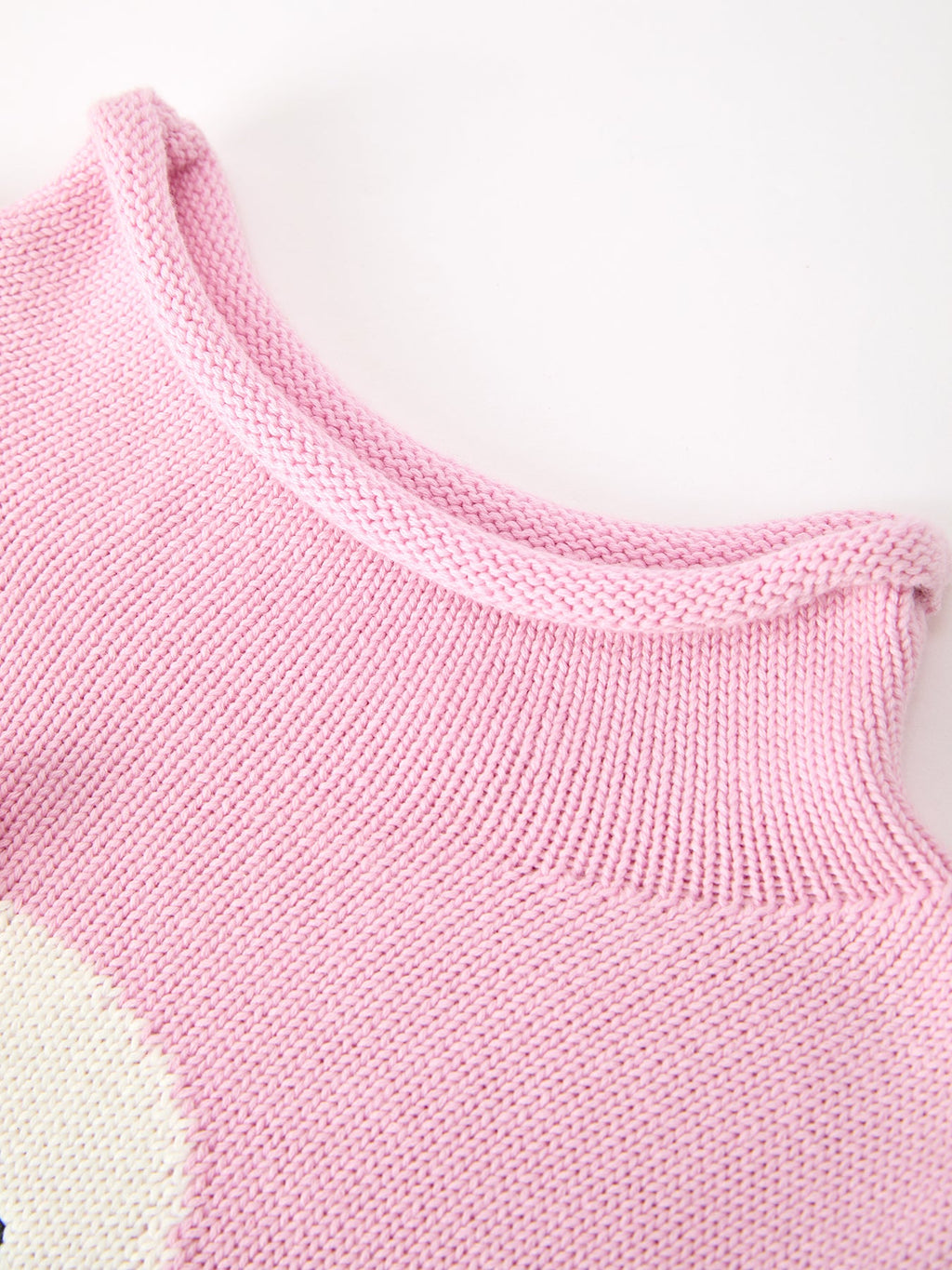 Girls Ghost Bow Knit Sweater Halloween Cute Embroidered Pullover