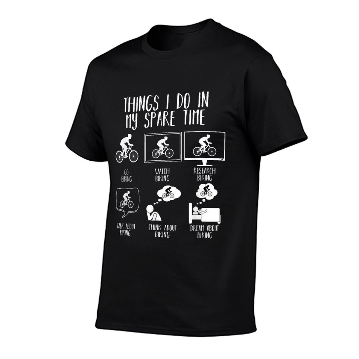Things I Do In My Spare Time Mountain Bike Funny Biking  Moisture-wicking T-Shirt