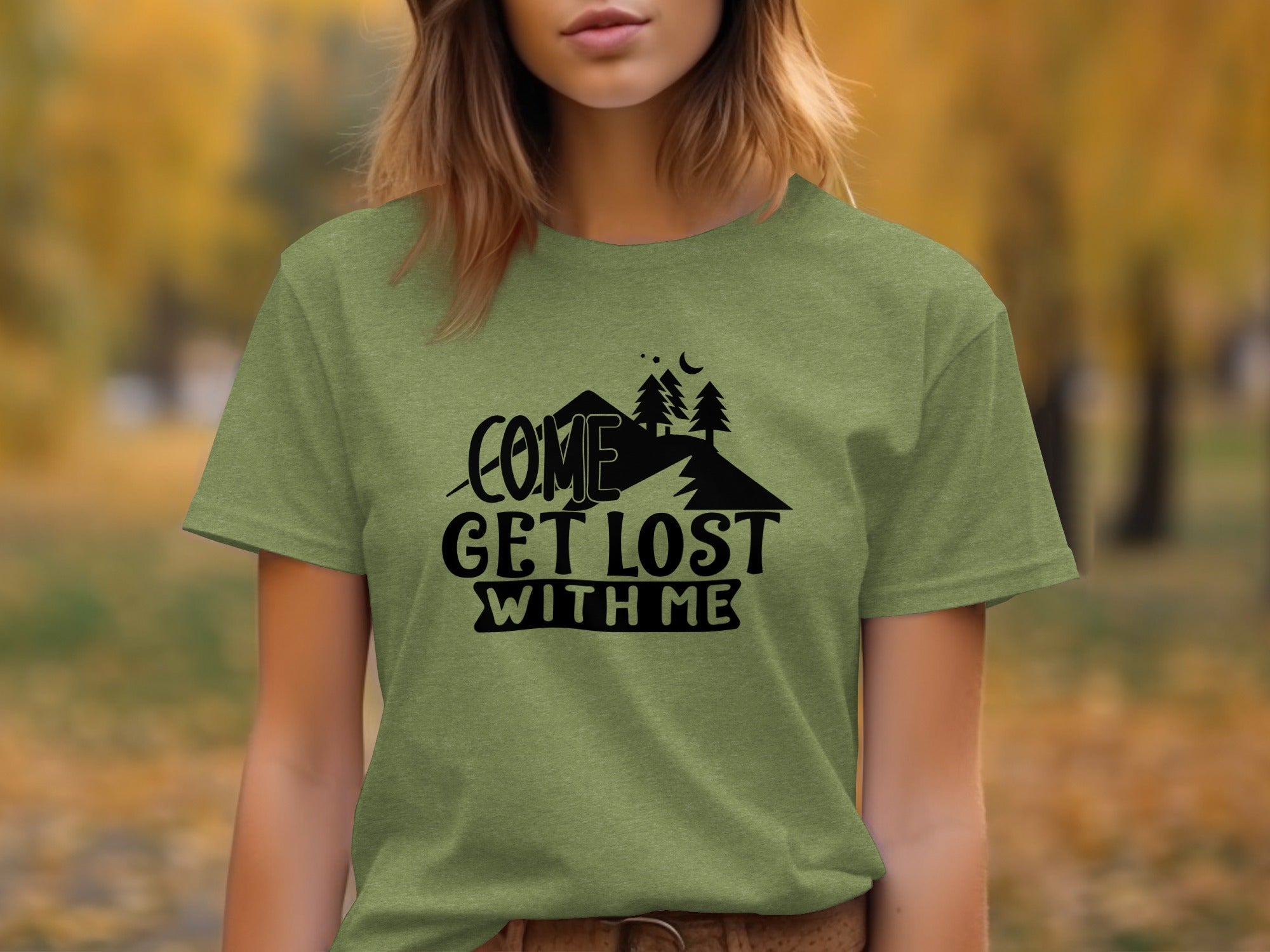 Come Get Lost With Me Mountains and Trees Graphic T-Shirt