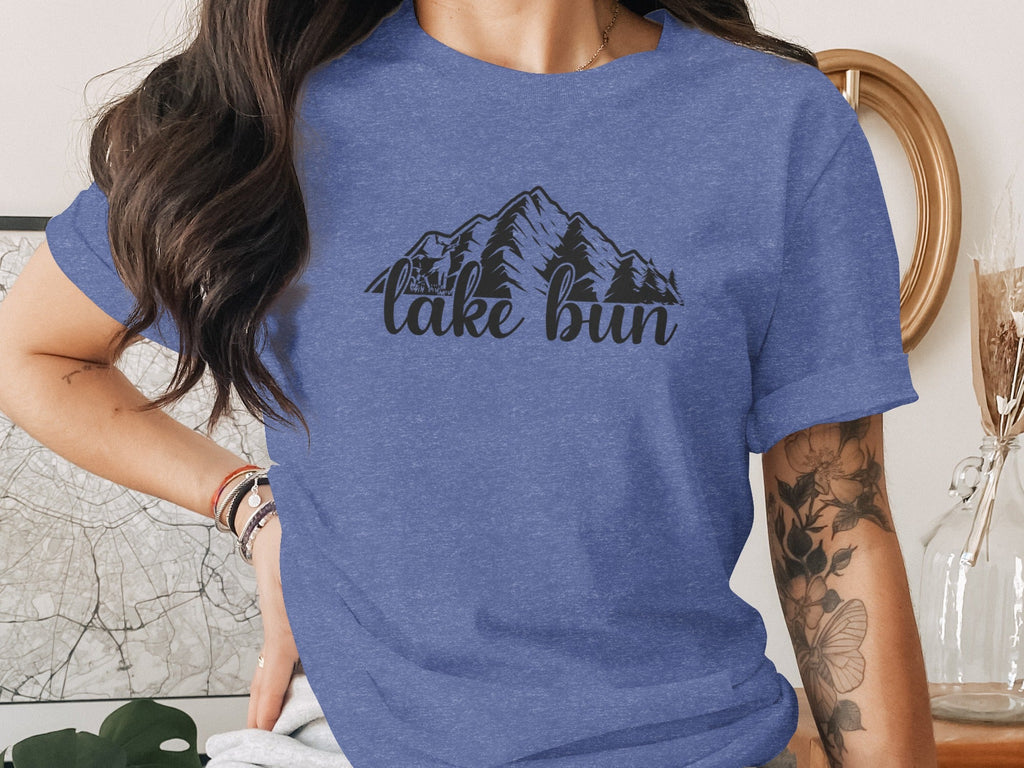 Lake Bun Mountains Nature Lover Graphic Design T-Shirt