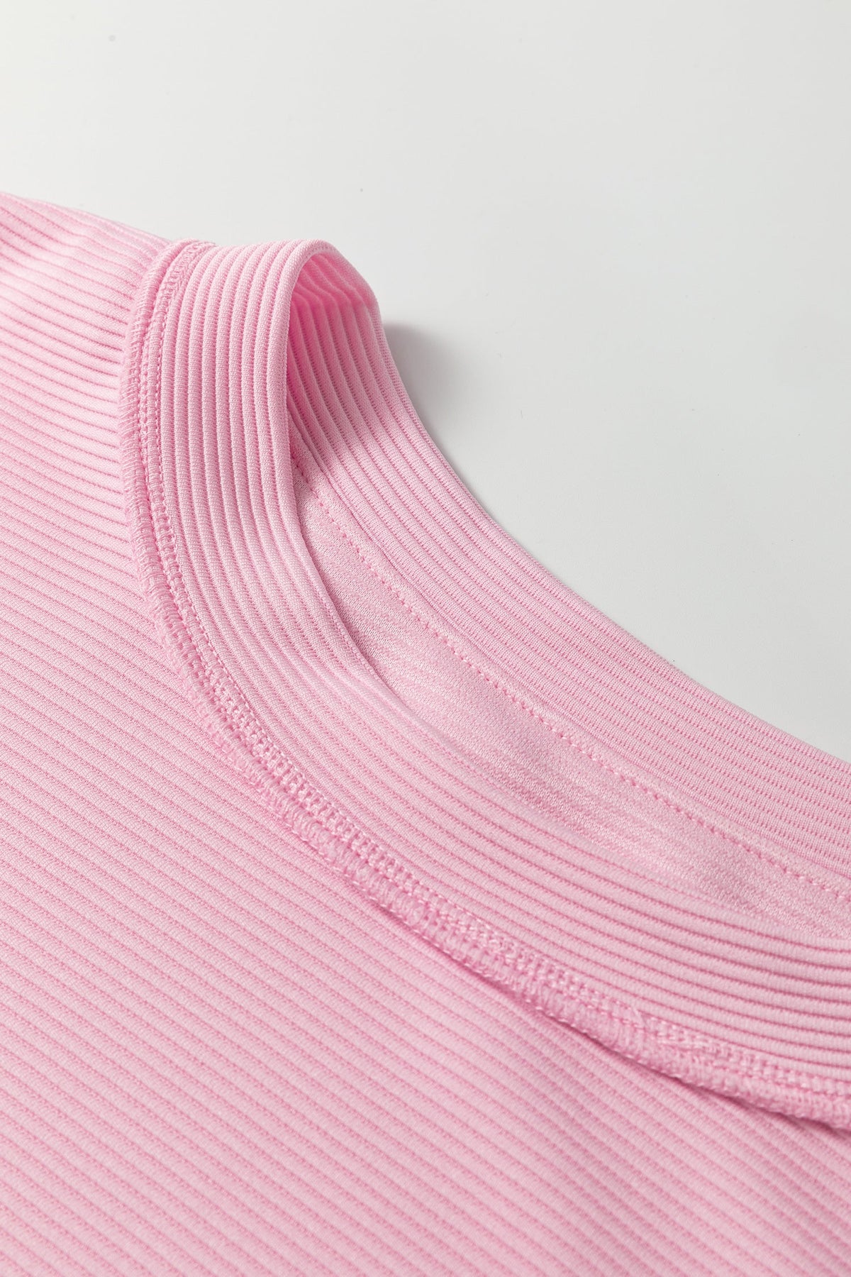 Plus Size Solid Ribbed Drop Shoulder Top