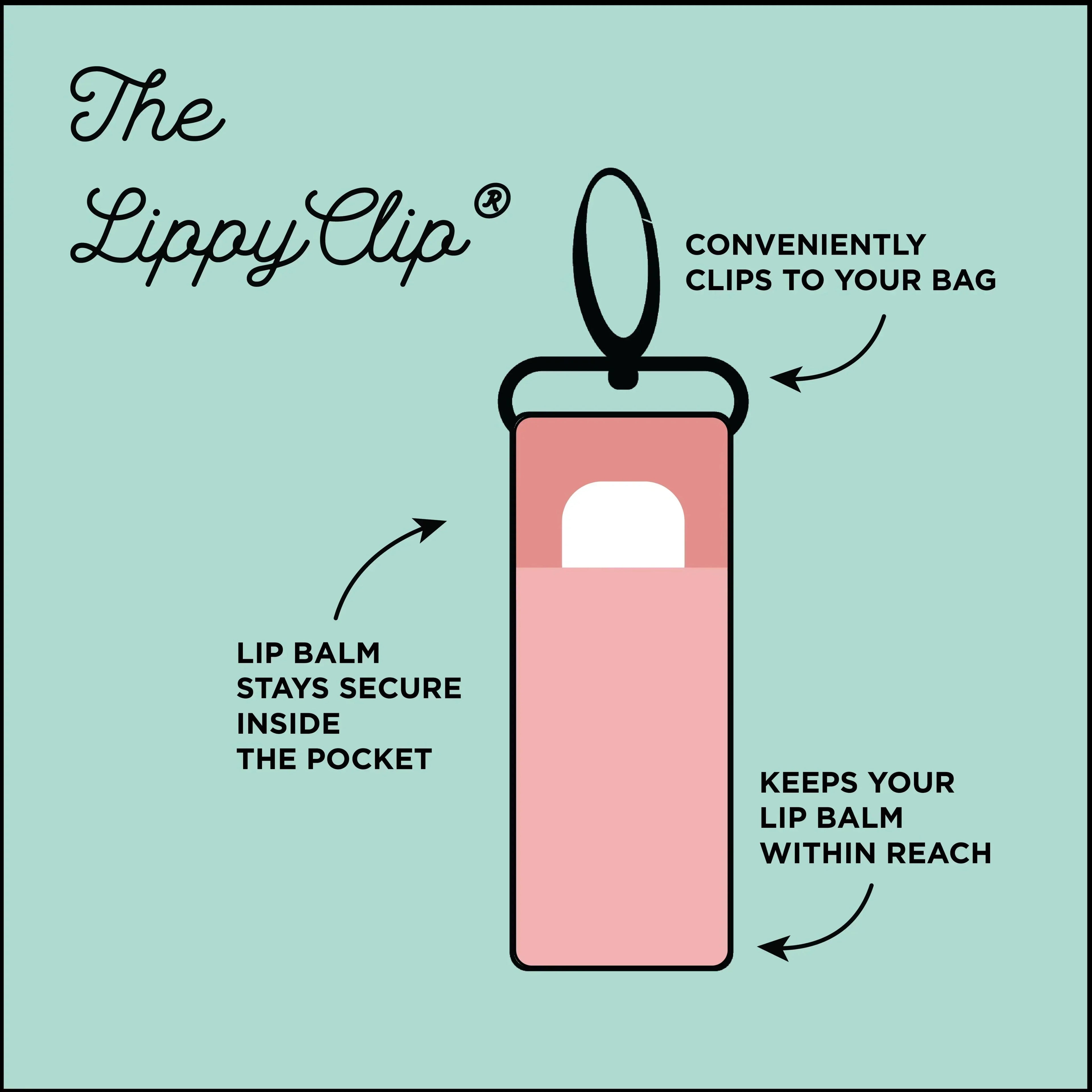 Rainbow Hearts on Lavender LippyClip®