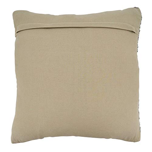 Fennco Styles Grey Diamond Design Pure Cotton Decorative Throw Pillow – Luxury Textured Cushion for Couch, Sofa, Bedroom, Office and Living Room Décor