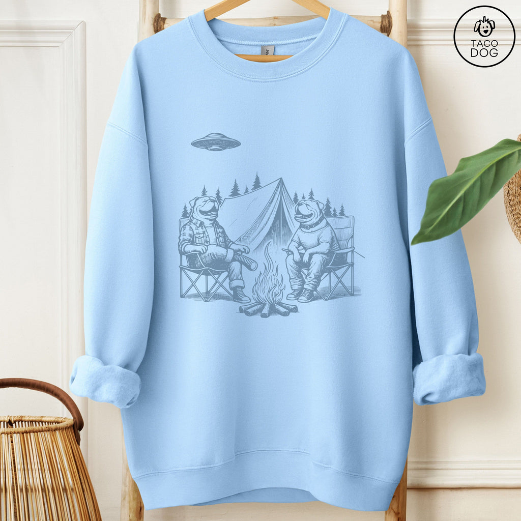 English Bulldog Camping Sweatshirt