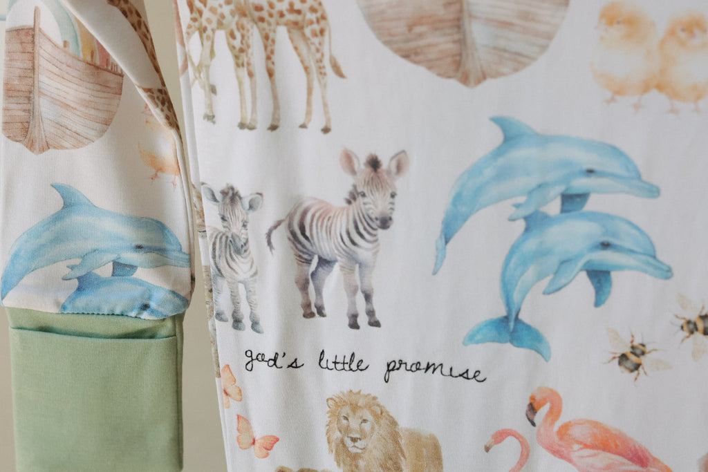 God's Little Promise Bamboo Footed Onesie Pajama