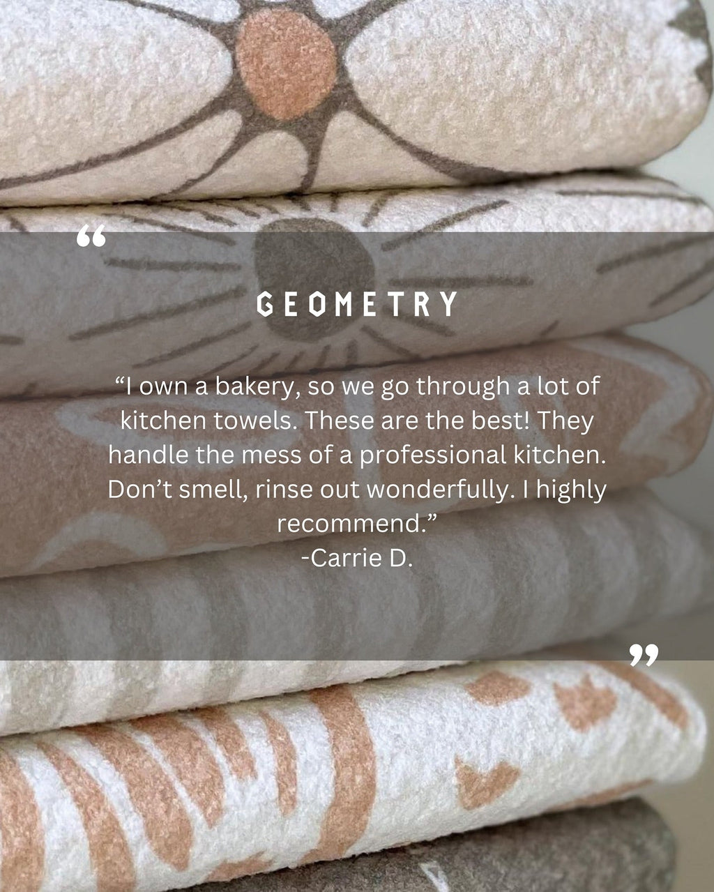Pumpkins & Gourds Geometry Tea Towel
