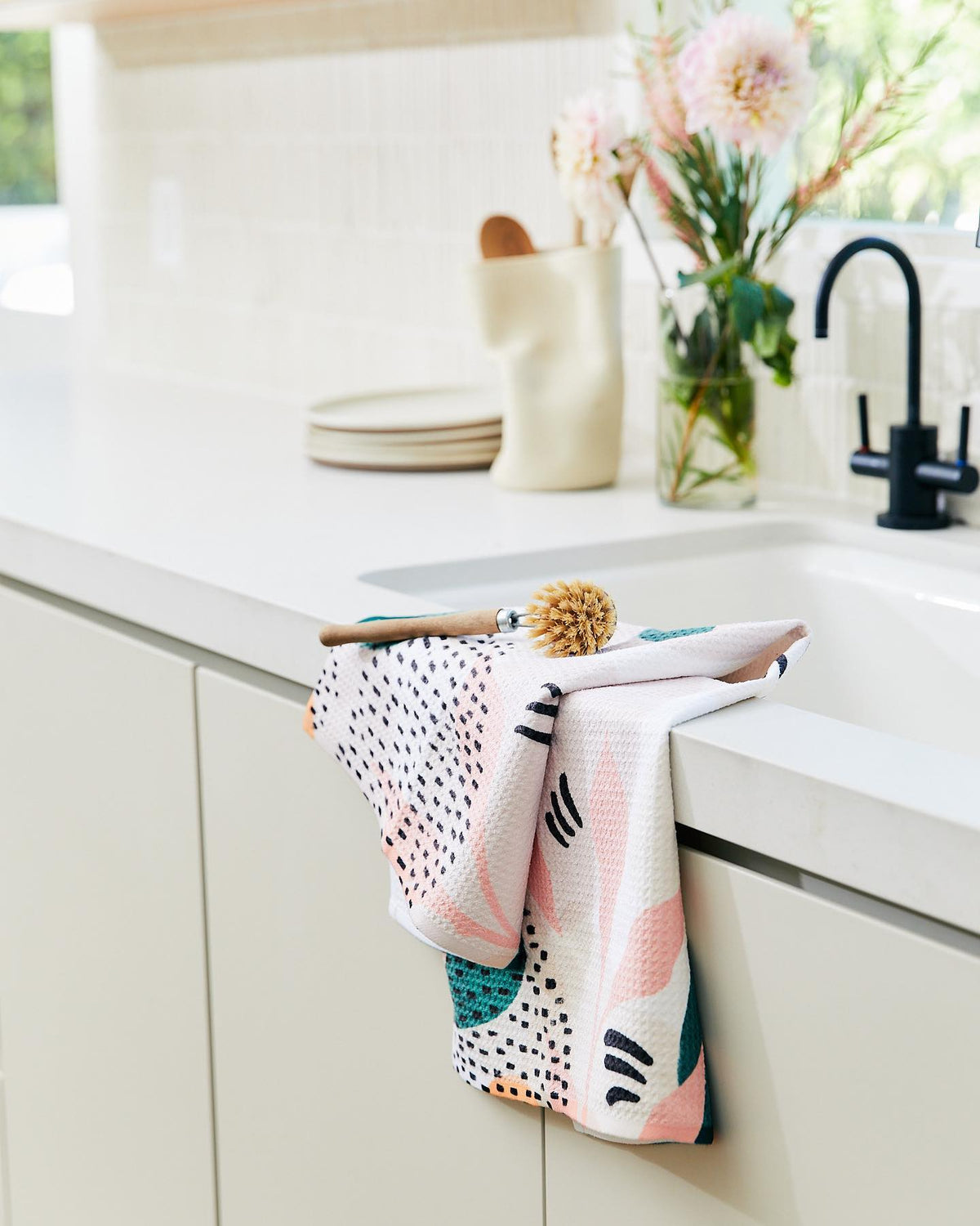 Pumpkins & Gourds Geometry Tea Towel