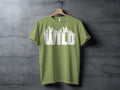White Wild Text with Mountains Graphic Design T-Shirt