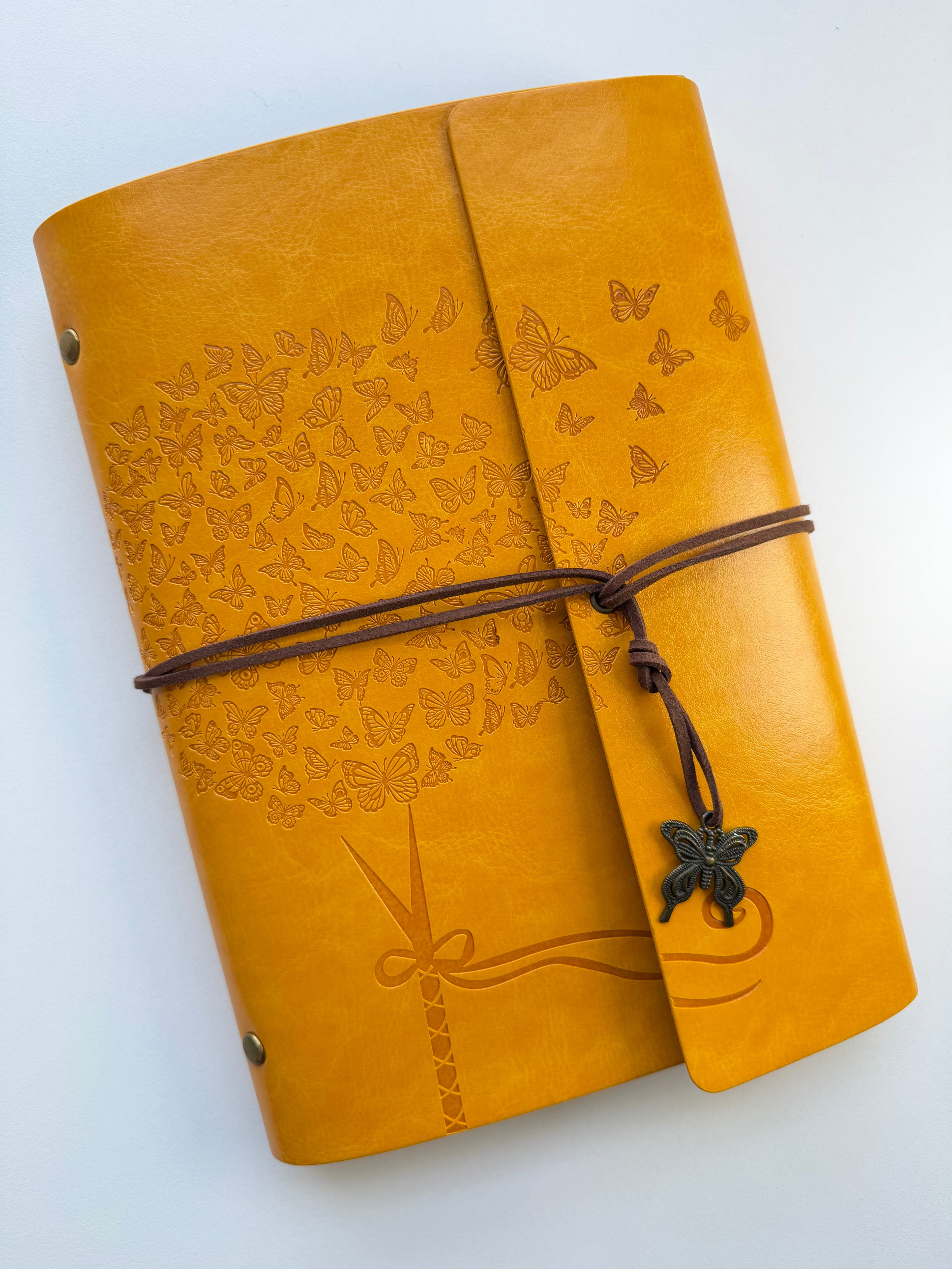 Vintage A5 Faux Leather Ring Binder Journal