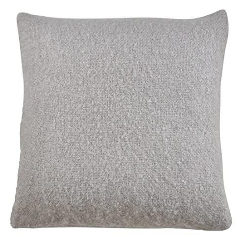 Fennco Styles Solid Faux Mohair Decorative Throw Pillow 18" W x 18" L - Soft Cushion for Home, Couch, Living Room, Bedroom and Office Décor