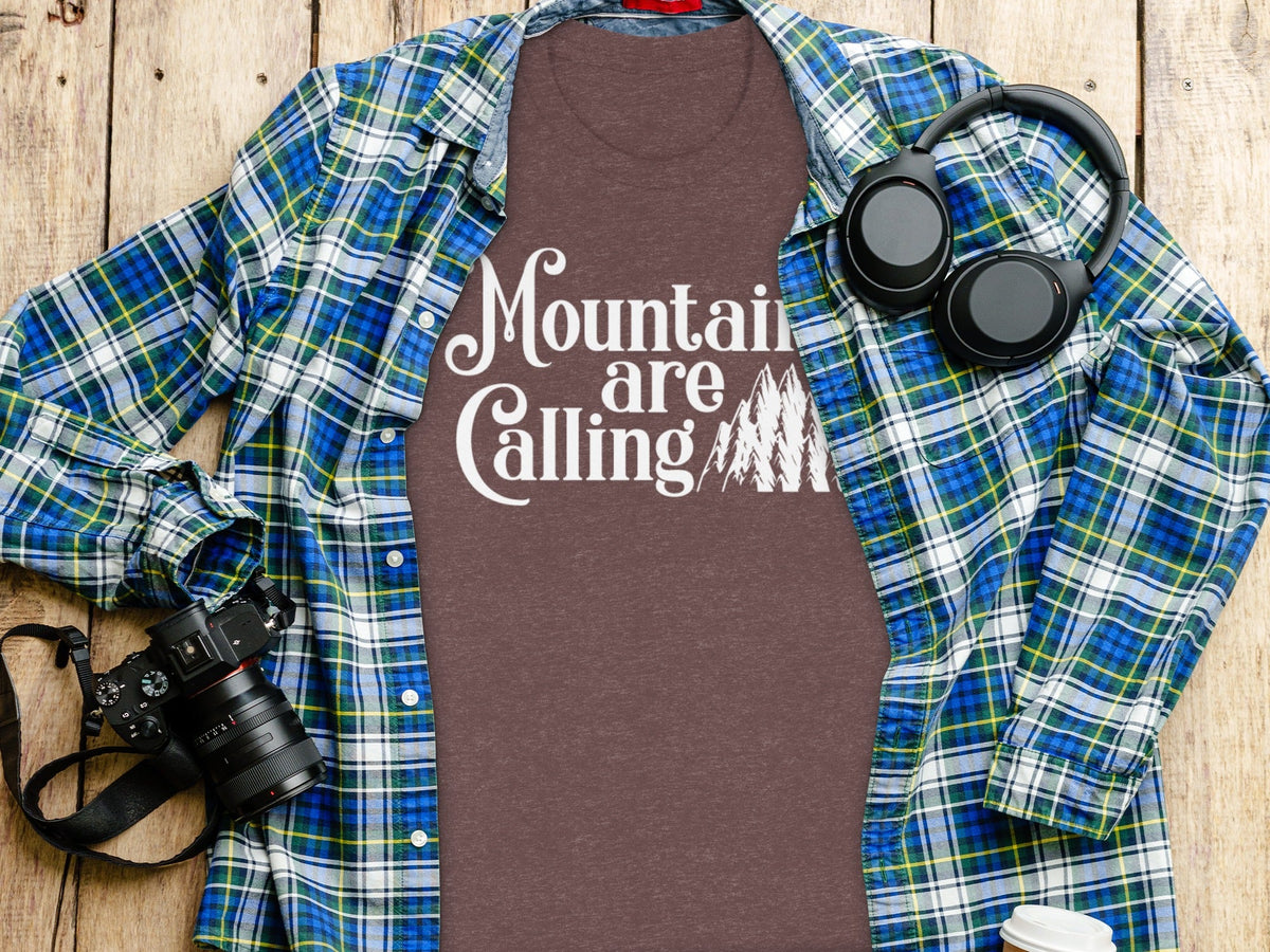 Mountains Are Calling And I Must Go Graphic Design T-Shirt