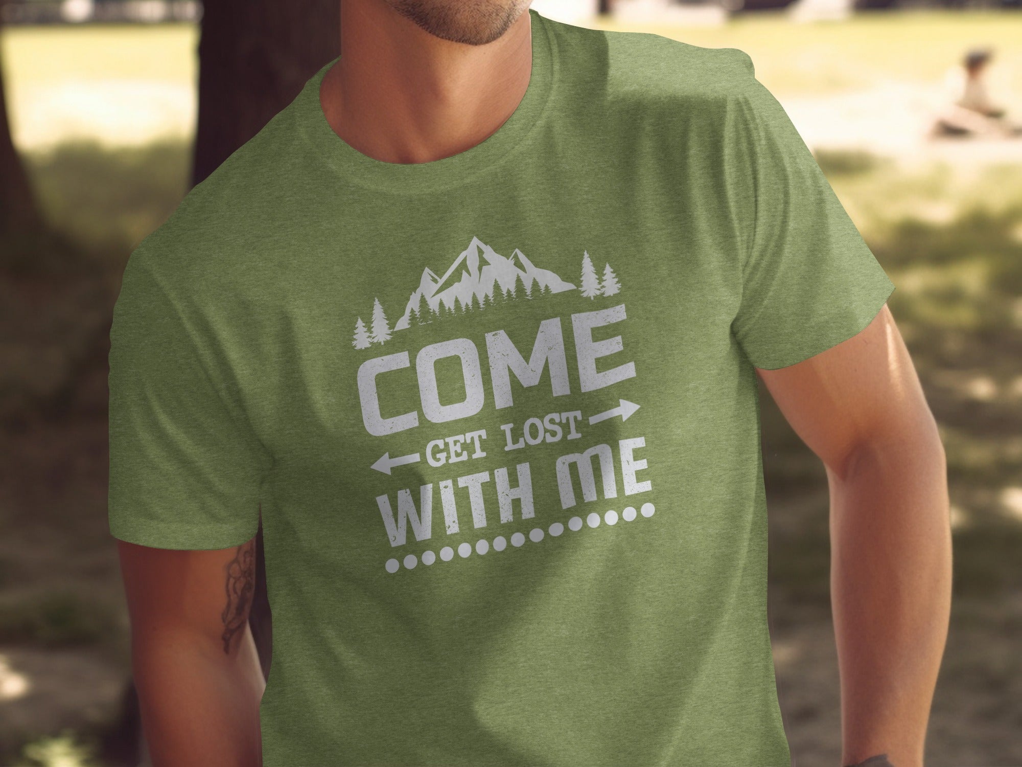 Come Get Lost With Me Mountains and Trees Graphic T-Shirt