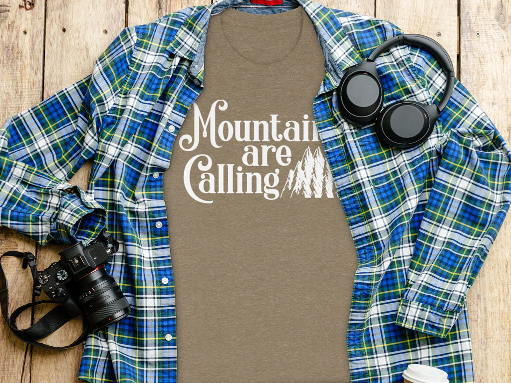 Mountains Are Calling And I Must Go Graphic Design T-Shirt