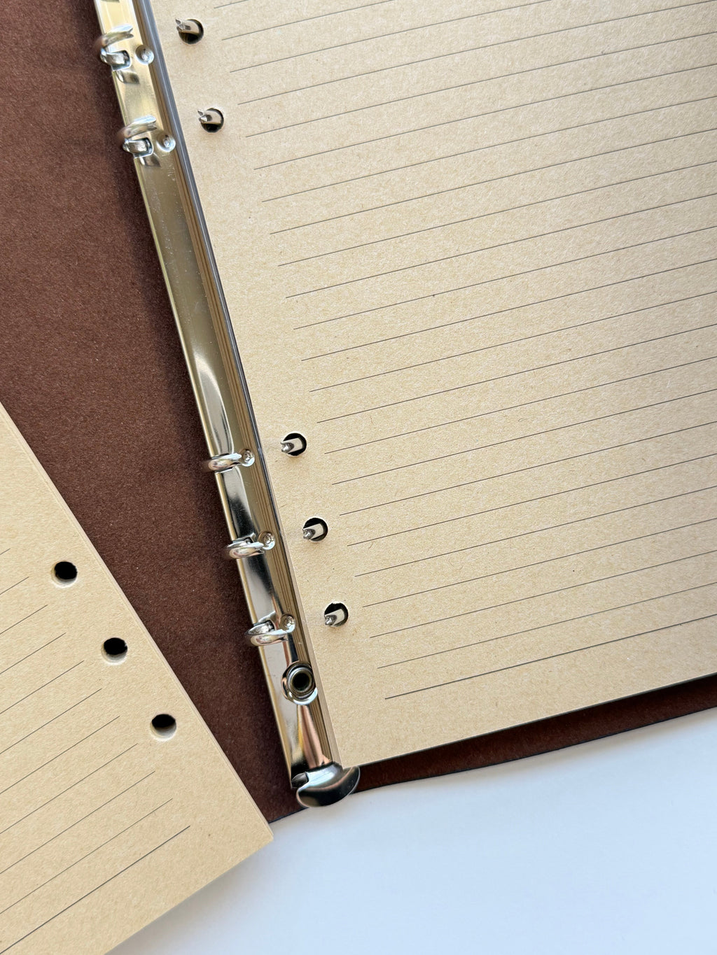 Blue A5 Vintage Faux Leather Binder Notebook