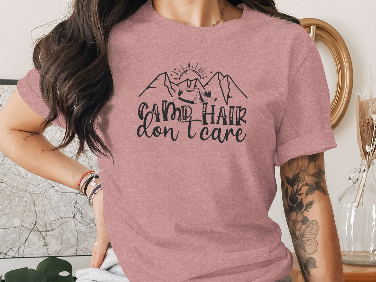 Camp Hair Don't Care Mountain Adventure T-Shirt