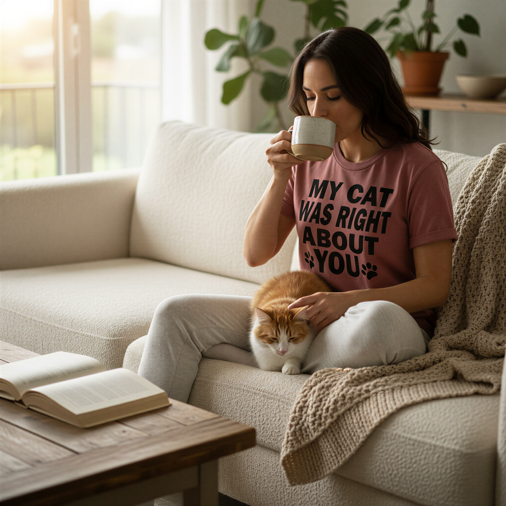Funny Cat Shirt – Bella Canvas Tee | Cute Cat Mom Shirt Gift Ideas