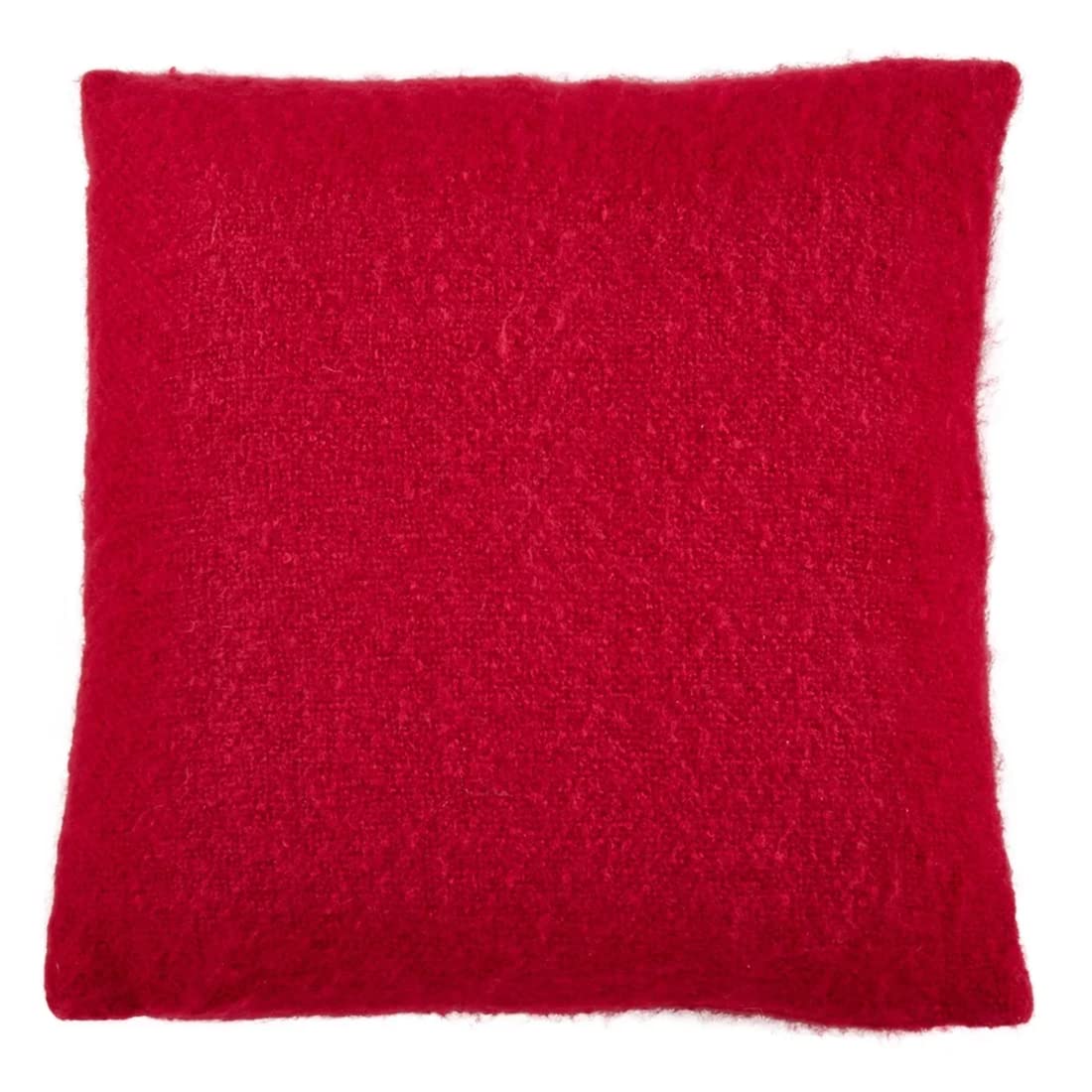 Fennco Styles Solid Faux Mohair Decorative Throw Pillow 18" W x 18" L - Soft Cushion for Home, Couch, Living Room, Bedroom and Office Décor