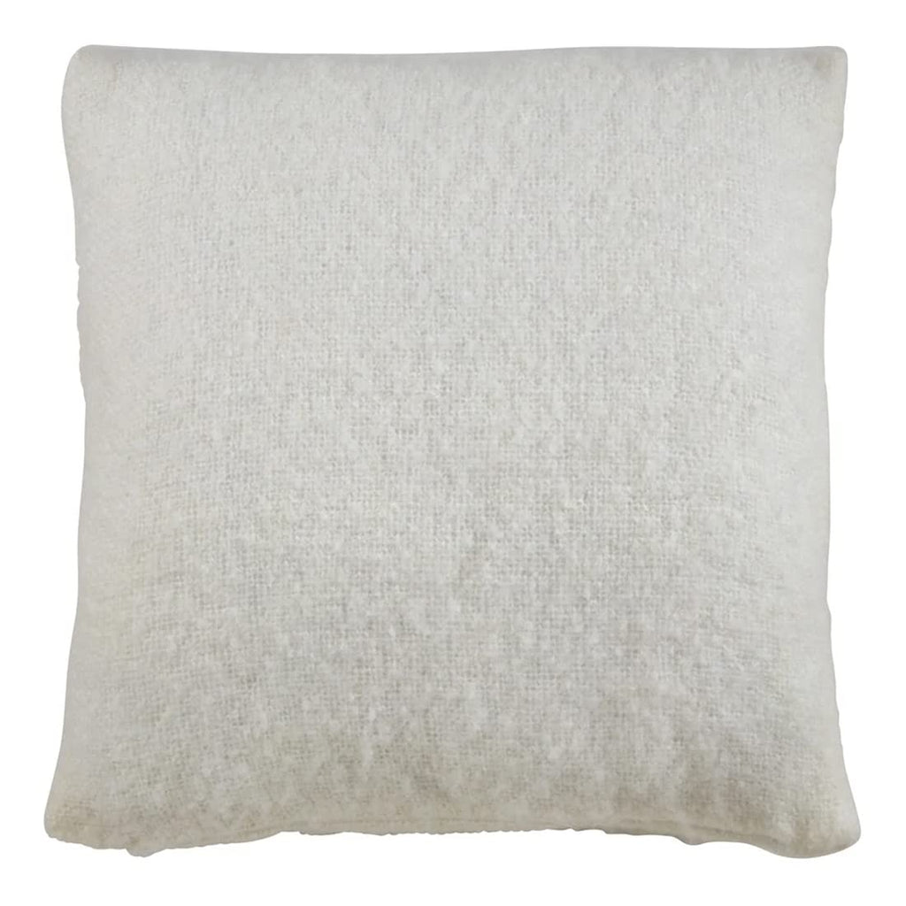Fennco Styles Solid Faux Mohair Decorative Throw Pillow 18" W x 18" L - Soft Cushion for Home, Couch, Living Room, Bedroom and Office Décor