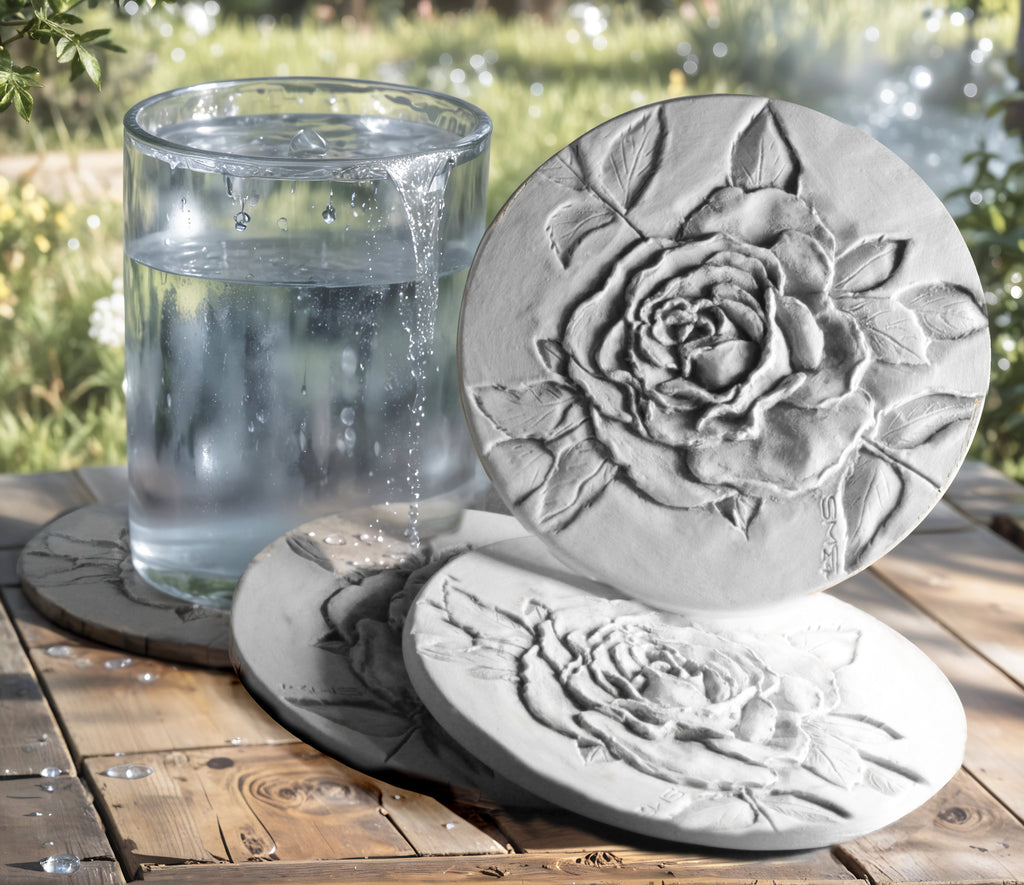Rose Drink Coaster set of 4