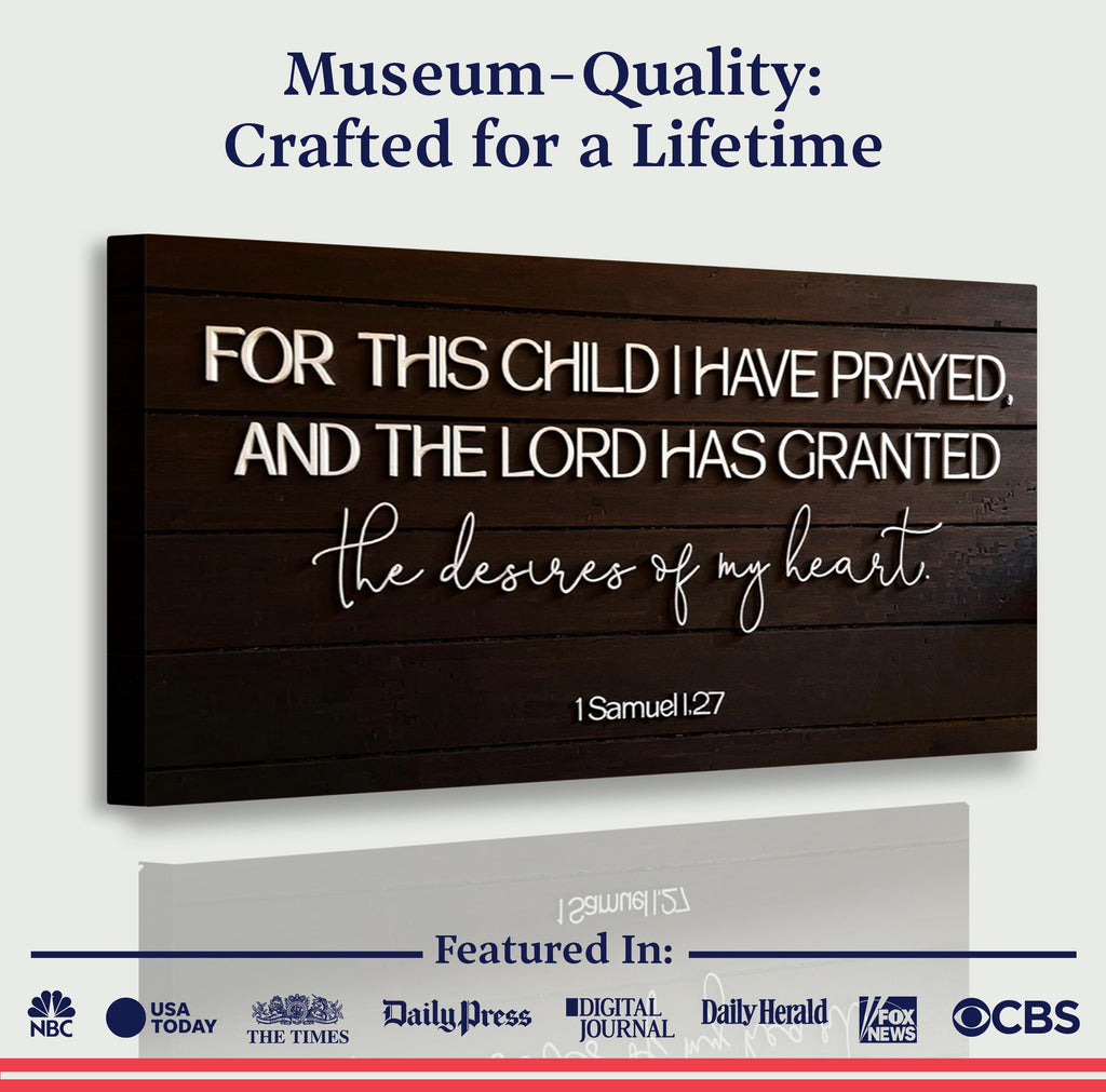 1 Samuel 1:27 - For This Child I Have Prayed Sign V