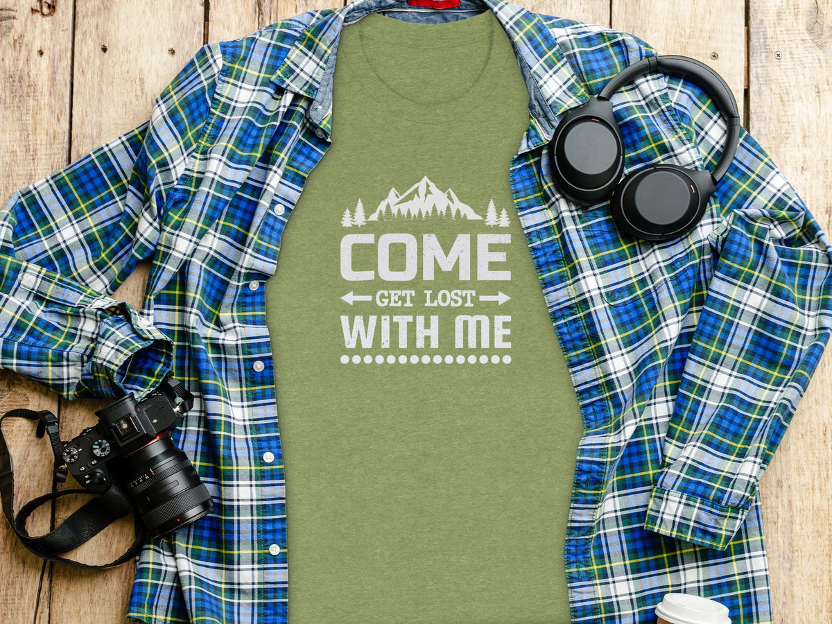 Come Get Lost With Me Mountains and Trees Graphic T-Shirt