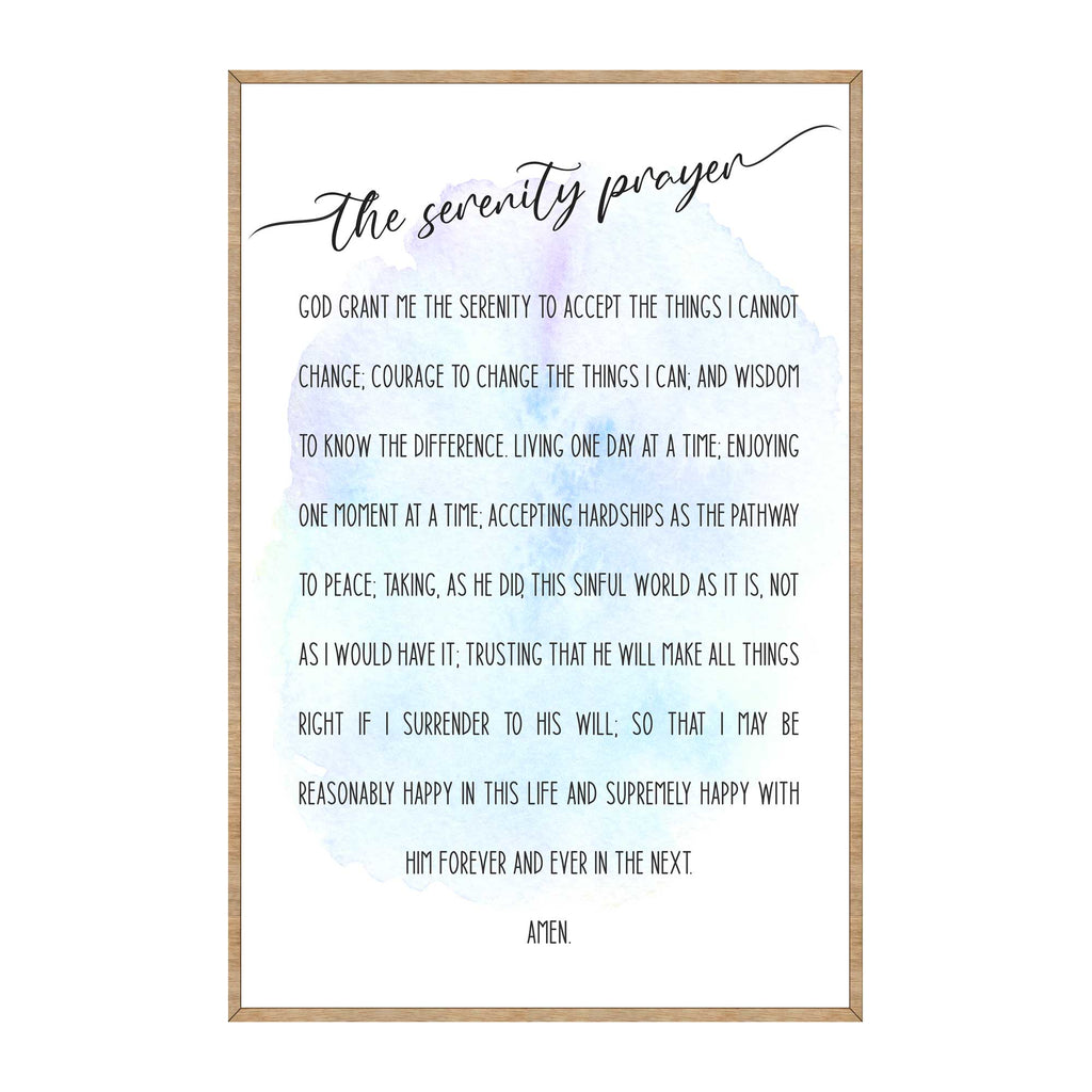 The Serenity Prayer - Wooden Kitchen blessing - God grant me the serenity - Contemporary decor - Religious wall art - Nursery wall art - 310340