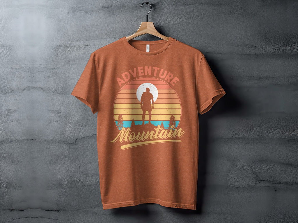 Adventure Above Mountain Sunset Graphic T-Shirt Long Sleeve T-Shirt