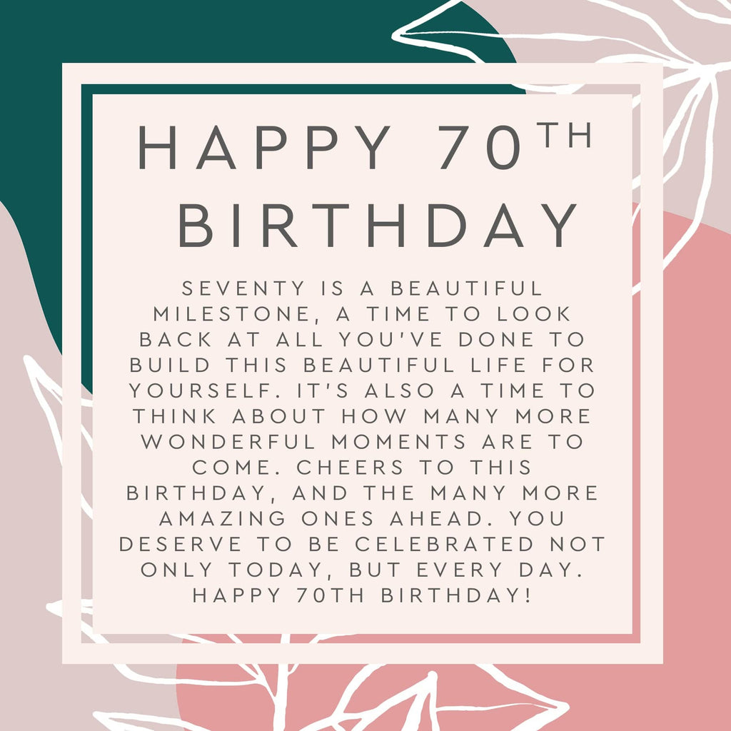 70th Birthday Compass Necklace Spa Gift Box Set