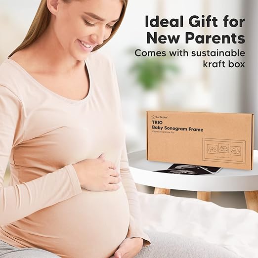 Trio Baby Sonogram Frame (Midnight Blue)