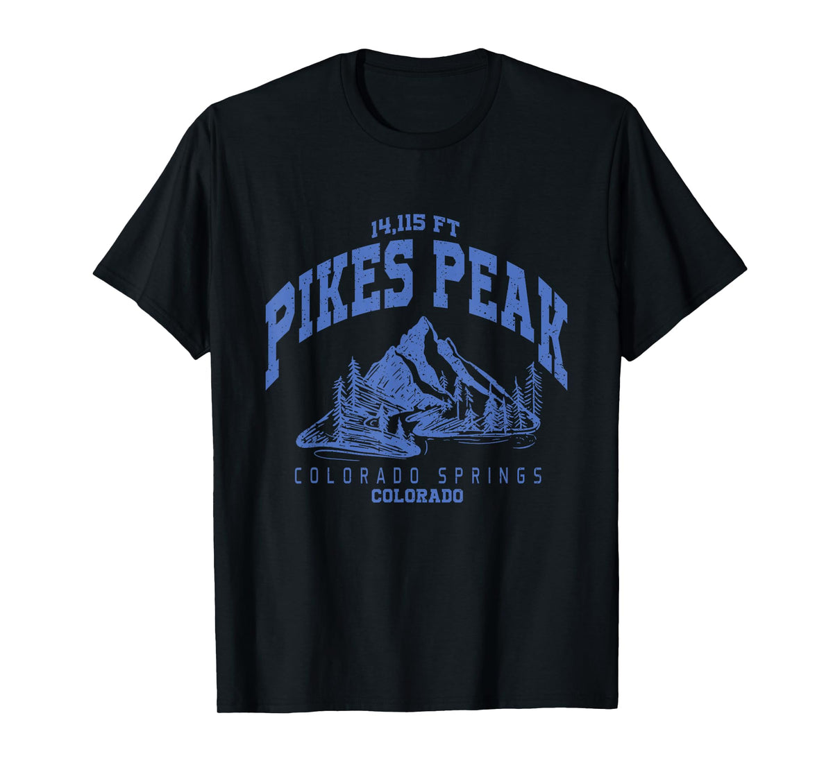 Mountain Hiking Pikes Peak Colorado T-Shirt - Graphic Print Men Women