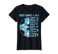 God Says I Am Christian Soccer Teen T-Shirt - Trendy Graphic Men Women