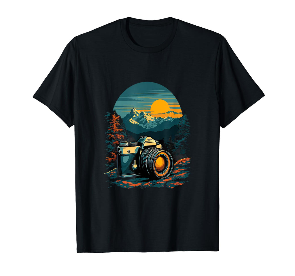 Photography Camera Mountain Nature T-Shirt - Graphic Print Men Women