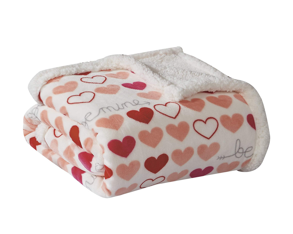 FAITH, HOPE, LOVE HOME DÉCOR Heart Throw Blanket – Ultra Soft Microplush 50"x60" | Cozy Love Theme Gift for Couch, Bed, Travel | Washable