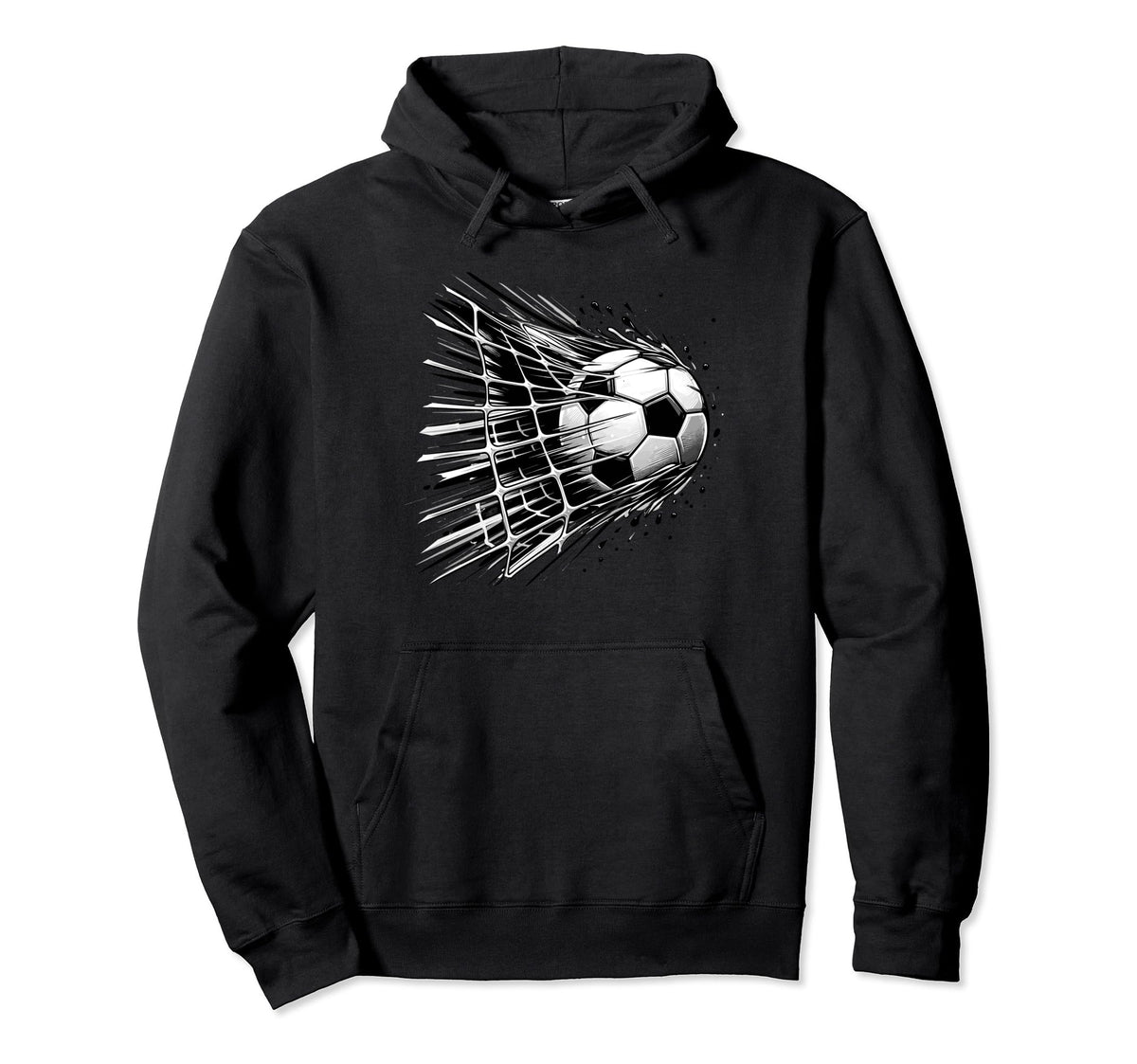 Soccer Ball Net Teens Soccer Hoodie - Casual Everyday Wear for Adults